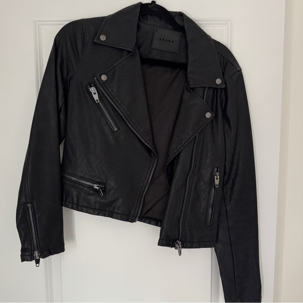 Blank NYC Black leather jacket size small